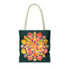 Beautiful and vibrant Mandala Lotus Tote Bag with intricate floral design