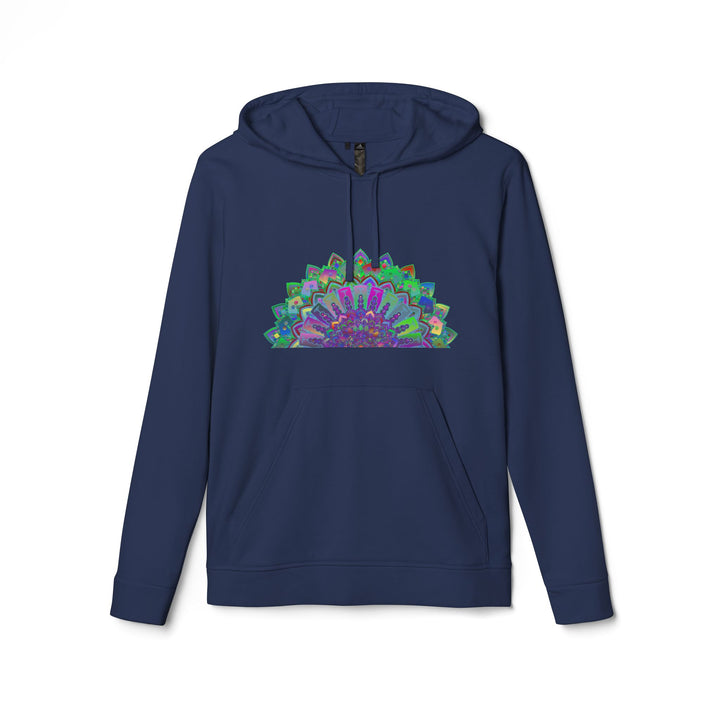 Custom Adidas Mandala Fleece Hoodie with vibrant mandala design and cozy fleece fabric