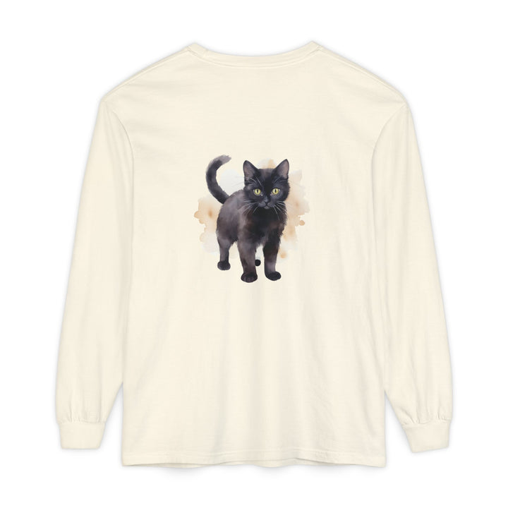 Black Cat Watercolor - Unisex Long Sleeve Tee