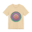 Vibrant Mandala Tee featuring a colorful and psychedelic design, perfect for adding a pop of color to your wardrobe