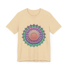 Vibrant Mandala Tee featuring a colorful and psychedelic design, perfect for adding a pop of color to your wardrobe