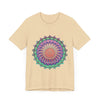 Vibrant Mandala Tee featuring a colorful and psychedelic design, perfect for adding a pop of color to your wardrobe