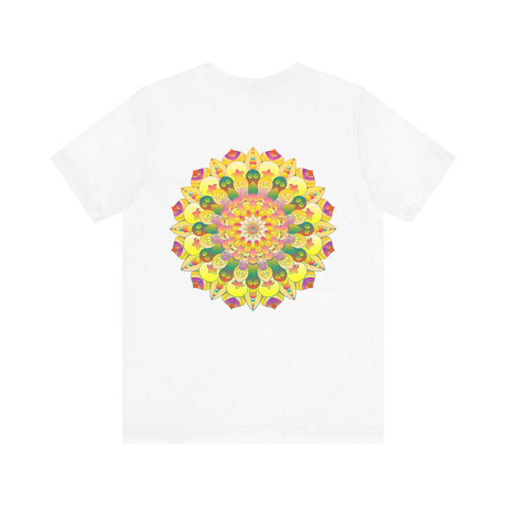 Colorful and intricate Vibrant Mandala Tee representing spiritual peace and harmony