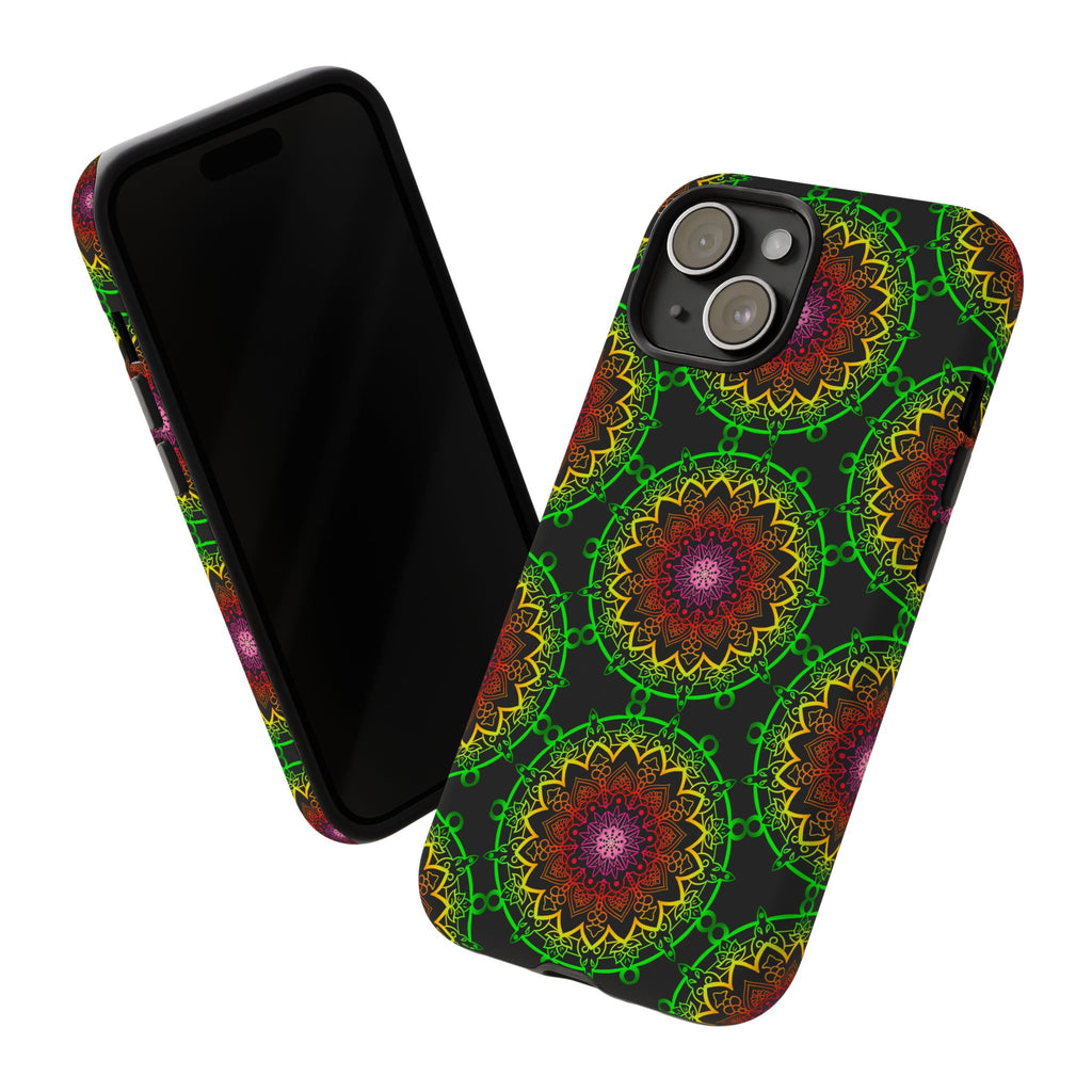 Artistic Mandala Phone Case with Bold Patterns and Modern Flair
