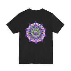Colorful and intricately designed Vibrant Mandala T-Shirt, representing spiritual peace and harmony with its beautiful patterns and vibrant colors, perfect for those seeking a sense of inner tranquility and balance