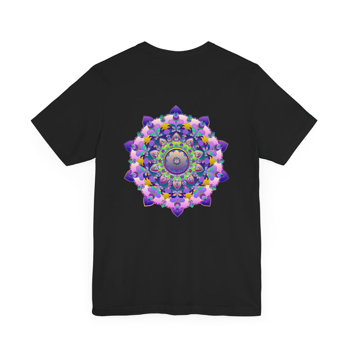 Colorful and intricately designed Vibrant Mandala T-Shirt, representing spiritual peace and harmony with its beautiful patterns and vibrant colors, perfect for those seeking a sense of inner tranquility and balance