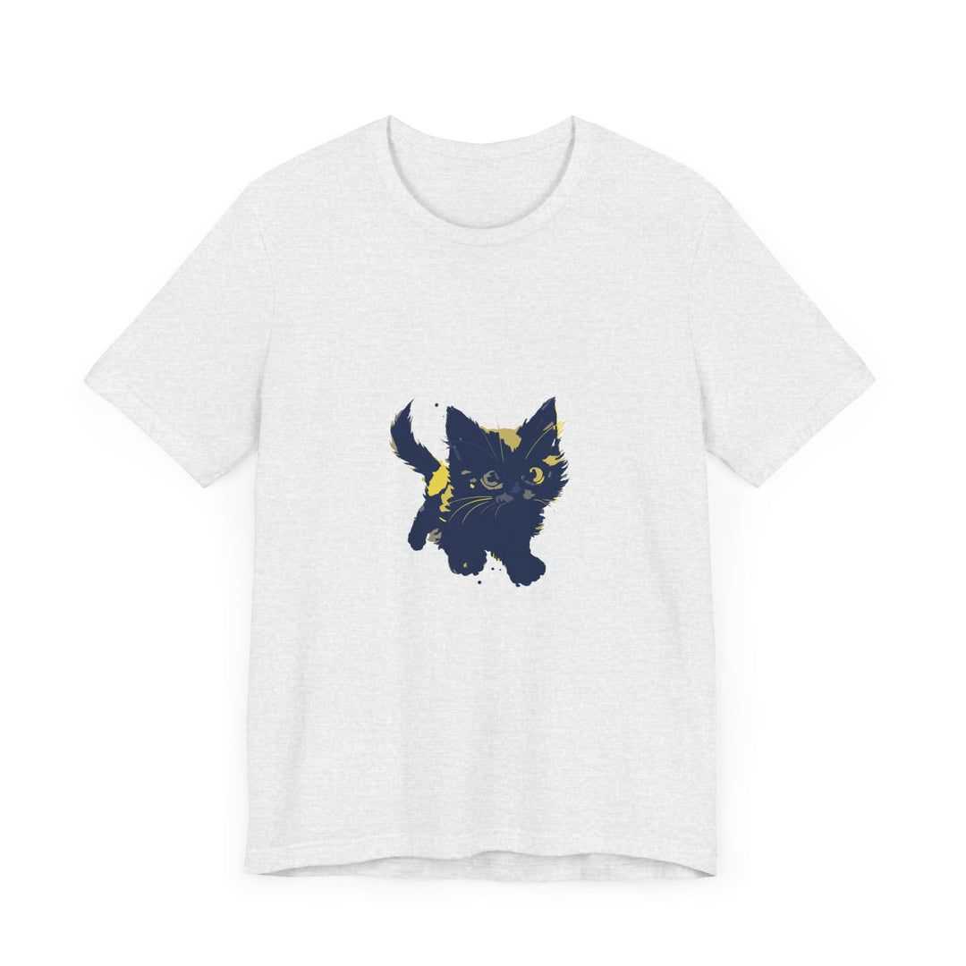 Black Cat Mystery T-Shirt featuring a cute and playful design