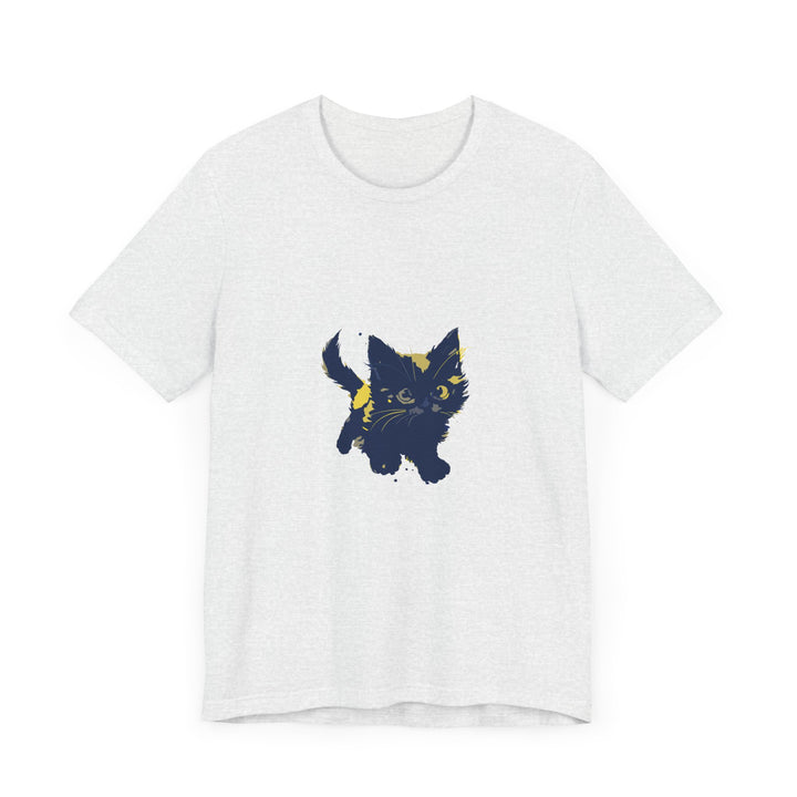 Black Cat Mystery T-Shirt featuring a cute and playful design