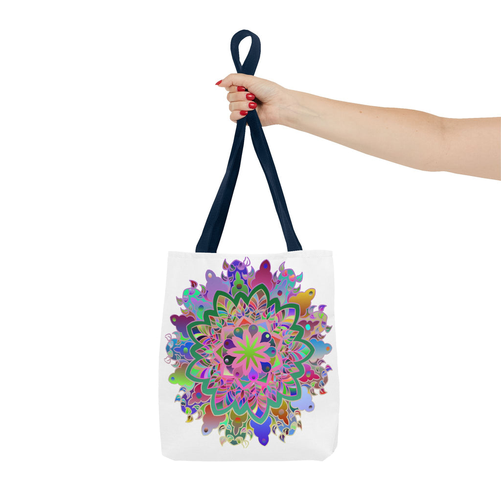 Bright and eye-catching mandala tote bag with intricate and detailed design