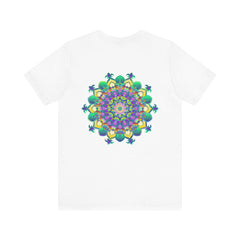 A colorful mandala tee featuring intricate patterns representing spiritual peace and harmony, perfect for expressing your vibrant inner self