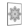 Mandala Handmade Art - Black & White Wall Art - Gallery Canvas Wraps, Vertical Frame 59