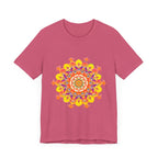 Vibrant Mandala Tee featuring a colorful and intricate design, perfect for adding a pop of color to your wardrobe