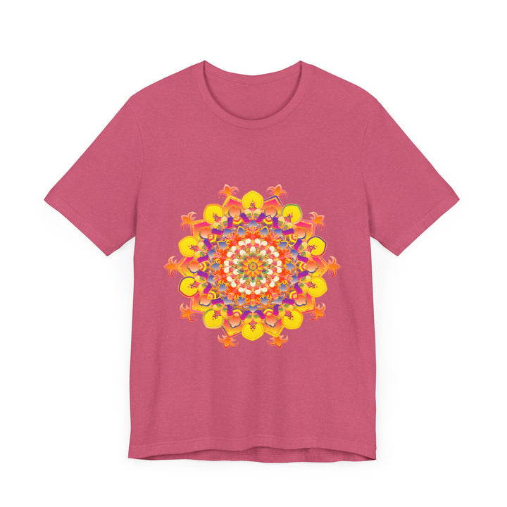 Vibrant Mandala Tee featuring a colorful and intricate design, perfect for adding a pop of color to your wardrobe