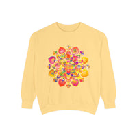 Vibrant Mandala Sweatshirt featuring a colorful and detailed design, perfect for adding a pop of color to your wardrobe