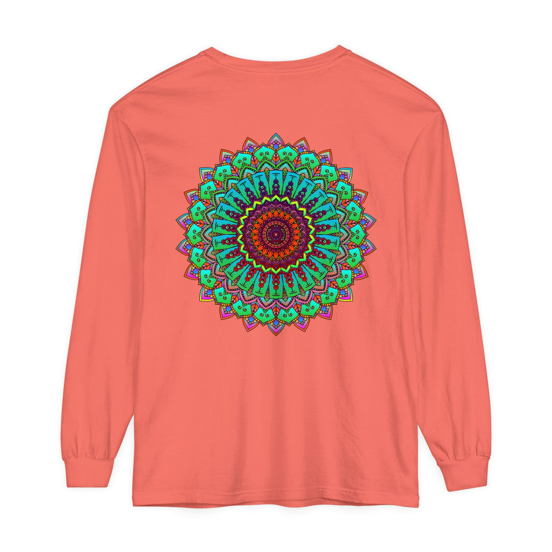 Vibrant Mandala Long Sleeve T-Shirt - Spiritual Art 60