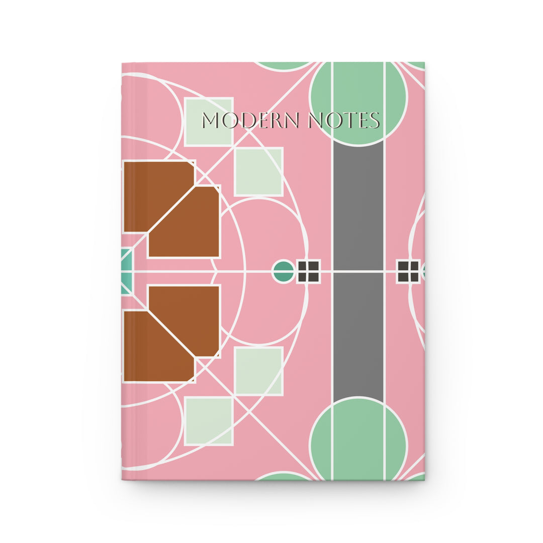 Minimal Forms Hardcover Journal — Geometric Nordic Bauhaus Design