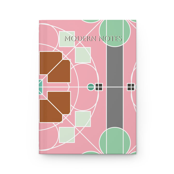 Minimal Forms Hardcover Journal — Geometric Nordic Bauhaus Design