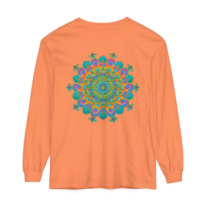 Colorful and intricate mandala design long sleeve t-shirt for men and women