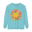 Intricate Mandala Unisex Long Sleeve T-Shirt in vibrant colors and detailed design for men and women