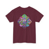 Beautiful mandala art design on a soft cotton unisex t-shirt perfect for yoga and mindfulness practice