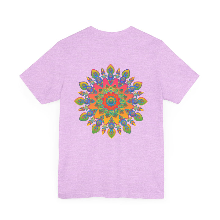 Colorful and intricate mandala design t-shirt promoting spiritual peace and psychedelic vibes