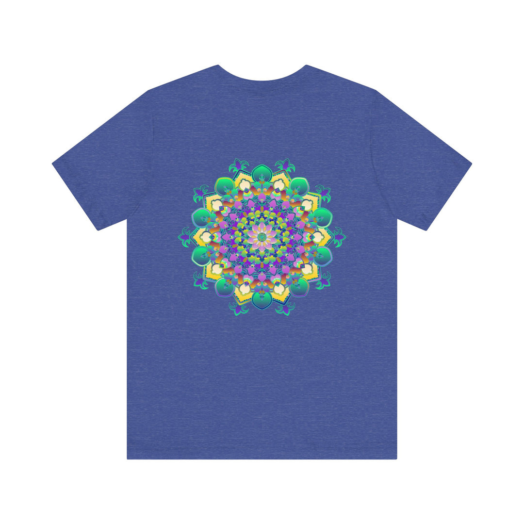 Colorful and intricate mandala design tee representing spiritual peace and harmony