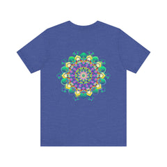 Colorful and intricate mandala design tee representing spiritual peace and harmony