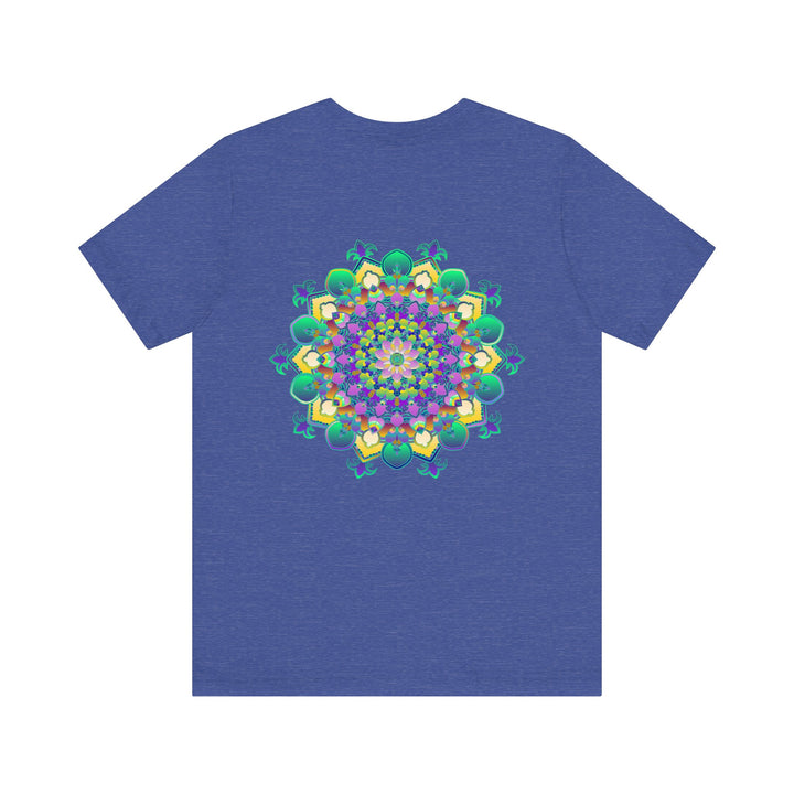 Colorful and intricate mandala design tee representing spiritual peace and harmony