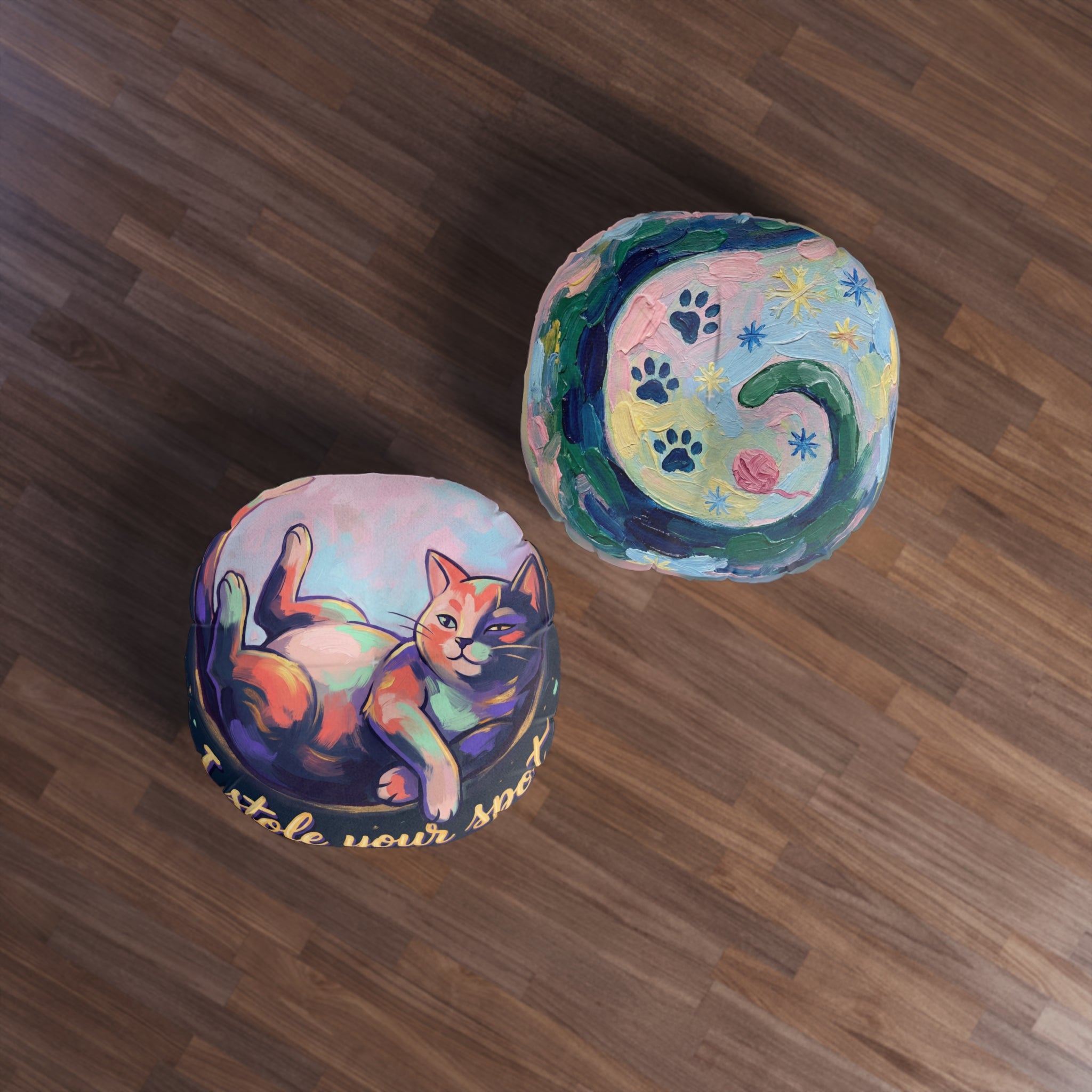 Midnight Cozy Cat Floor Pillow