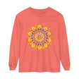 Colorful and intricate mandala design long sleeve t-shirt for men and women