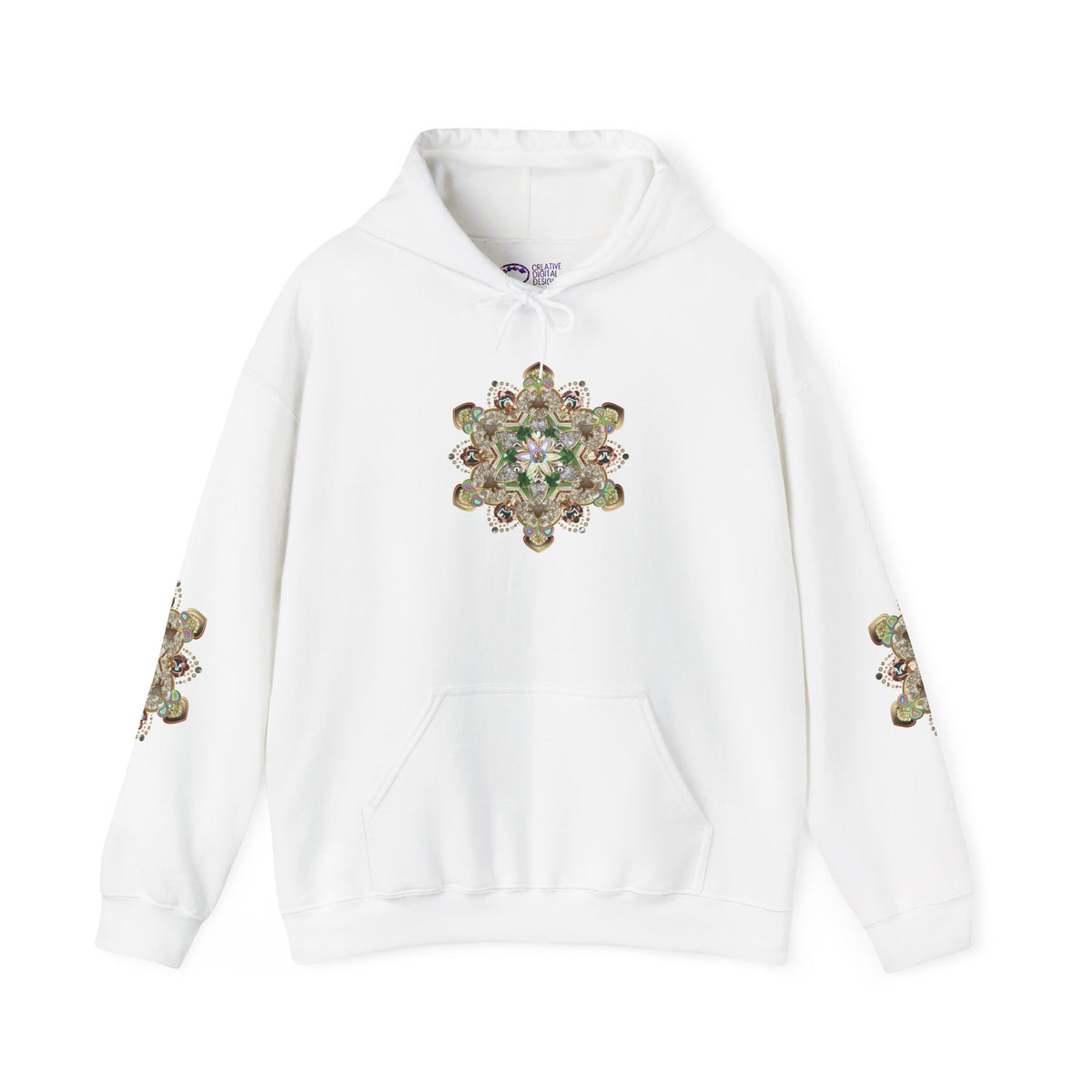 Mandala Floral Hoodie by Blululi