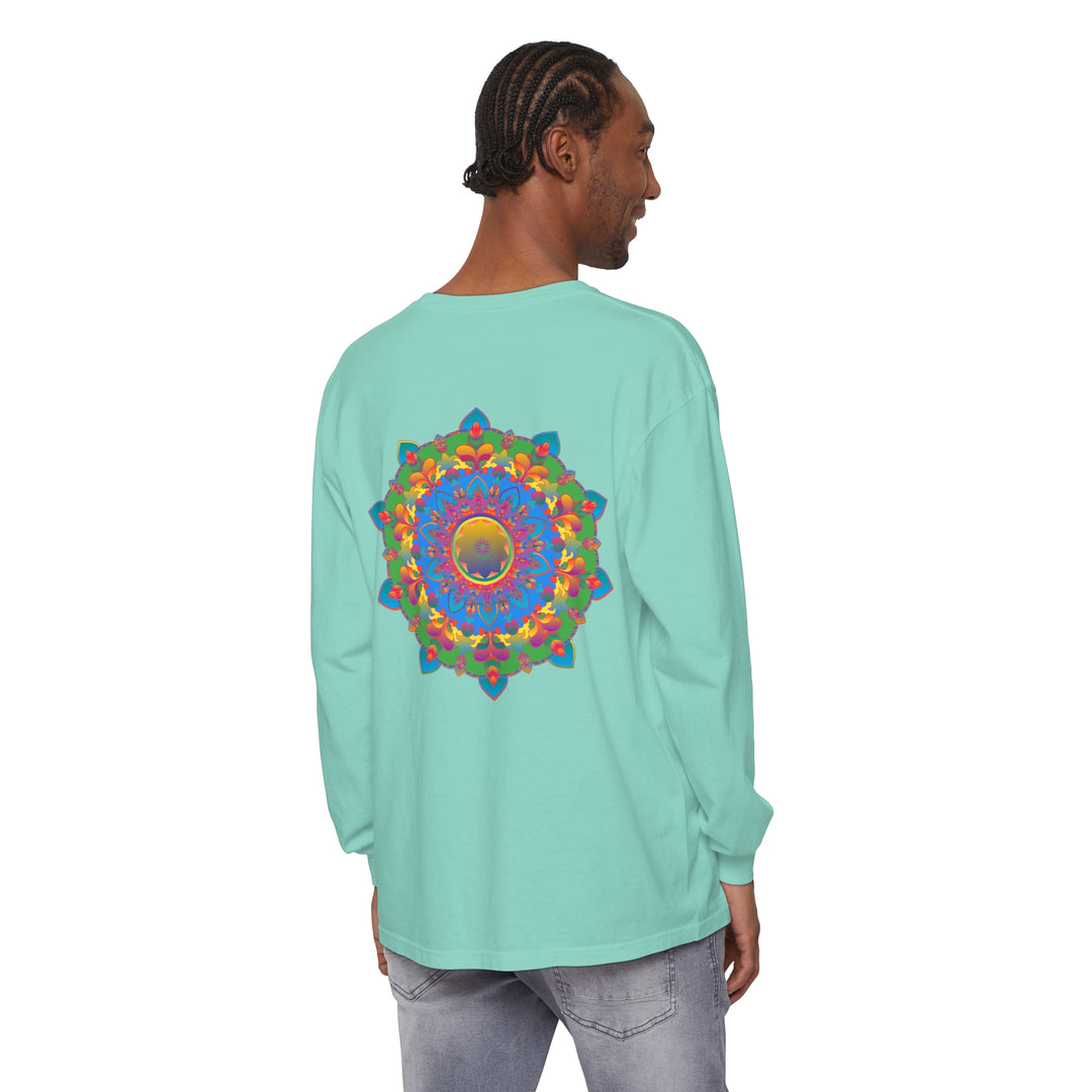 Vibrant and detailed mandala long sleeve t-shirt for a trendy and unique style