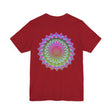 Vibrant Mandala Tee featuring intricate spiritual design for peace and harmony