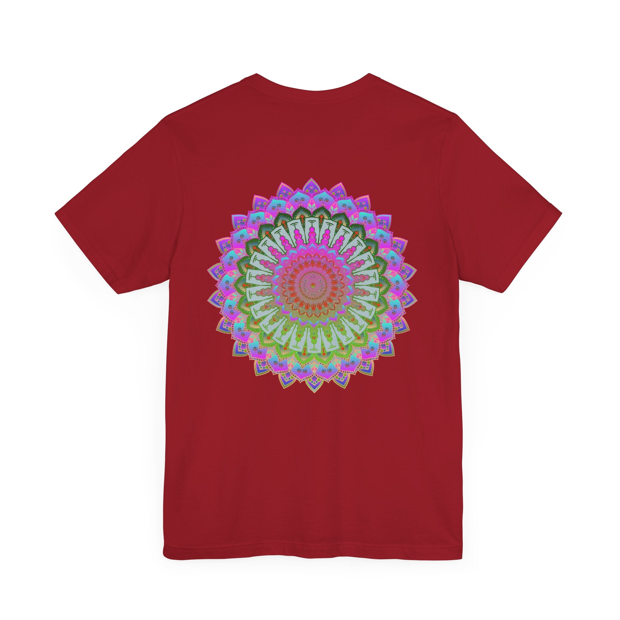 Vibrant Mandala Tee featuring intricate spiritual design for peace and harmony