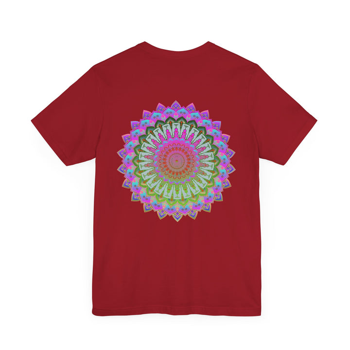 Vibrant Mandala Tee featuring intricate spiritual design for peace and harmony