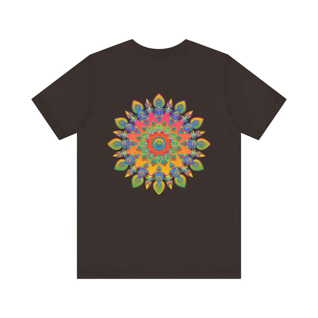 Colorful and intricate t-shirt featuring a mesmerizing mandala design