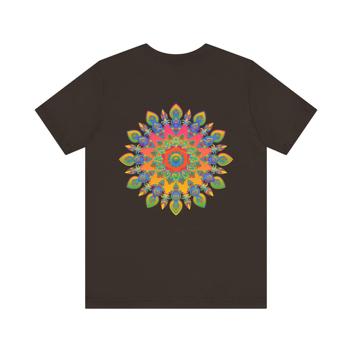 Colorful and intricate t-shirt featuring a mesmerizing mandala design