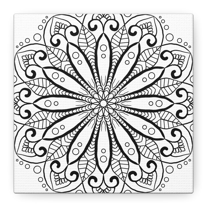 Handmade Mandala Art - Black & White Wall Art - Matte Canvas, Stretched, 125 alt text 9