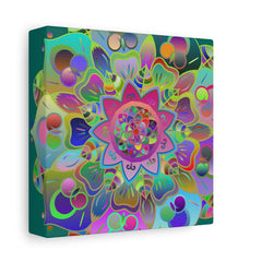 Colorful abstract design on a square canvas