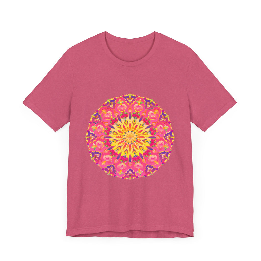 Vibrant Mandala T-Shirt with colorful and symmetrical design, perfect for adding a pop of color to your wardrobe