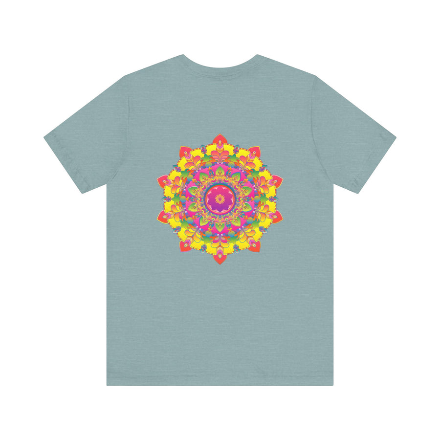 Vibrant Mandala Tee featuring intricate spiritual design symbolizing peace and harmony