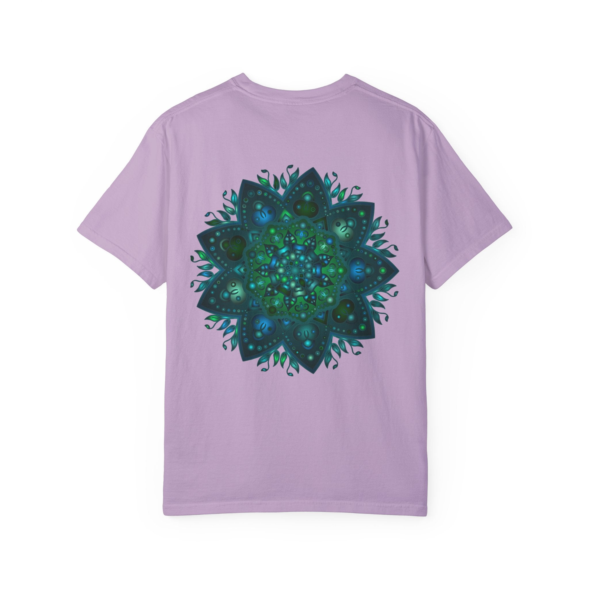 Hand-drawn unisex intricate mandala t-shirt featuring detailed design and vibrant colors