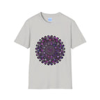 Colorful handmade mandala art softstyle t-shirt with intricate designs and vibrant colors