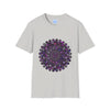 Colorful handmade mandala art softstyle t-shirt with intricate designs and vibrant colors