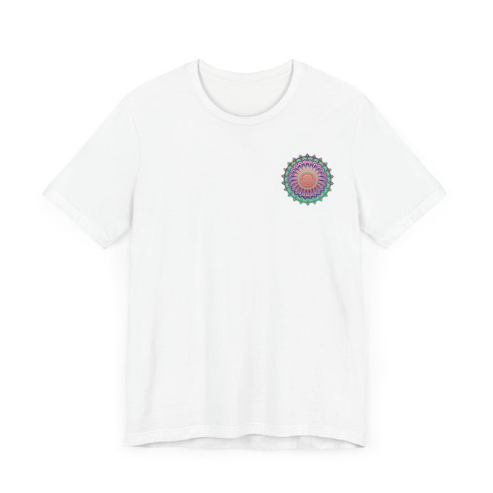 Colorful and intricate Mandala Tee representing spiritual peace and harmony