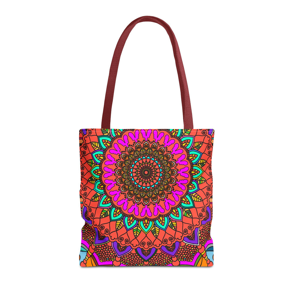 Colorful Mandala Tote Bag – Boho Psychedelic All-Over Print