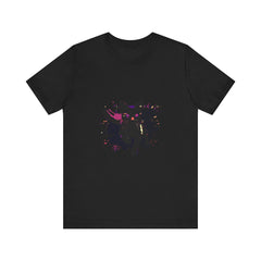 Black Cat Mystery T-Shirt featuring a bold and colorful design with a mysterious feline