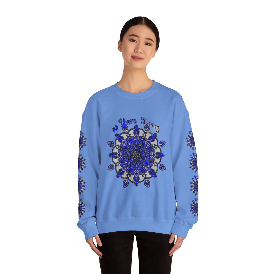 Handmade Mandala Design Unisex Sweatshirt with a meaningful and symbolic mandala print