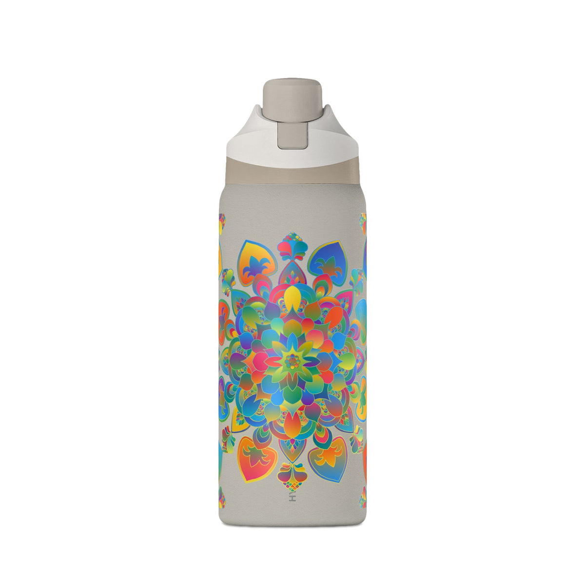 Insulated Water Bottle — Colorful Psychedelic Mandala 32oz