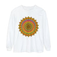 Colorful and intricate mandala design long sleeve t-shirt for men and women